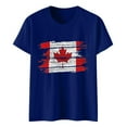 thumbnail image 2 of Binmer Women Printing Short Sleeve Short Sleeve Round Neck Shirt, 2 of 6