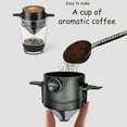 thumbnail image 5 of Cheers US Pour Over Coffee Dripper Stainless Steel Slow Drip Coffee Filter Metal Cone Paperless Reusable Single Cup Coffee Maker 1-2 Cup, 5 of 7