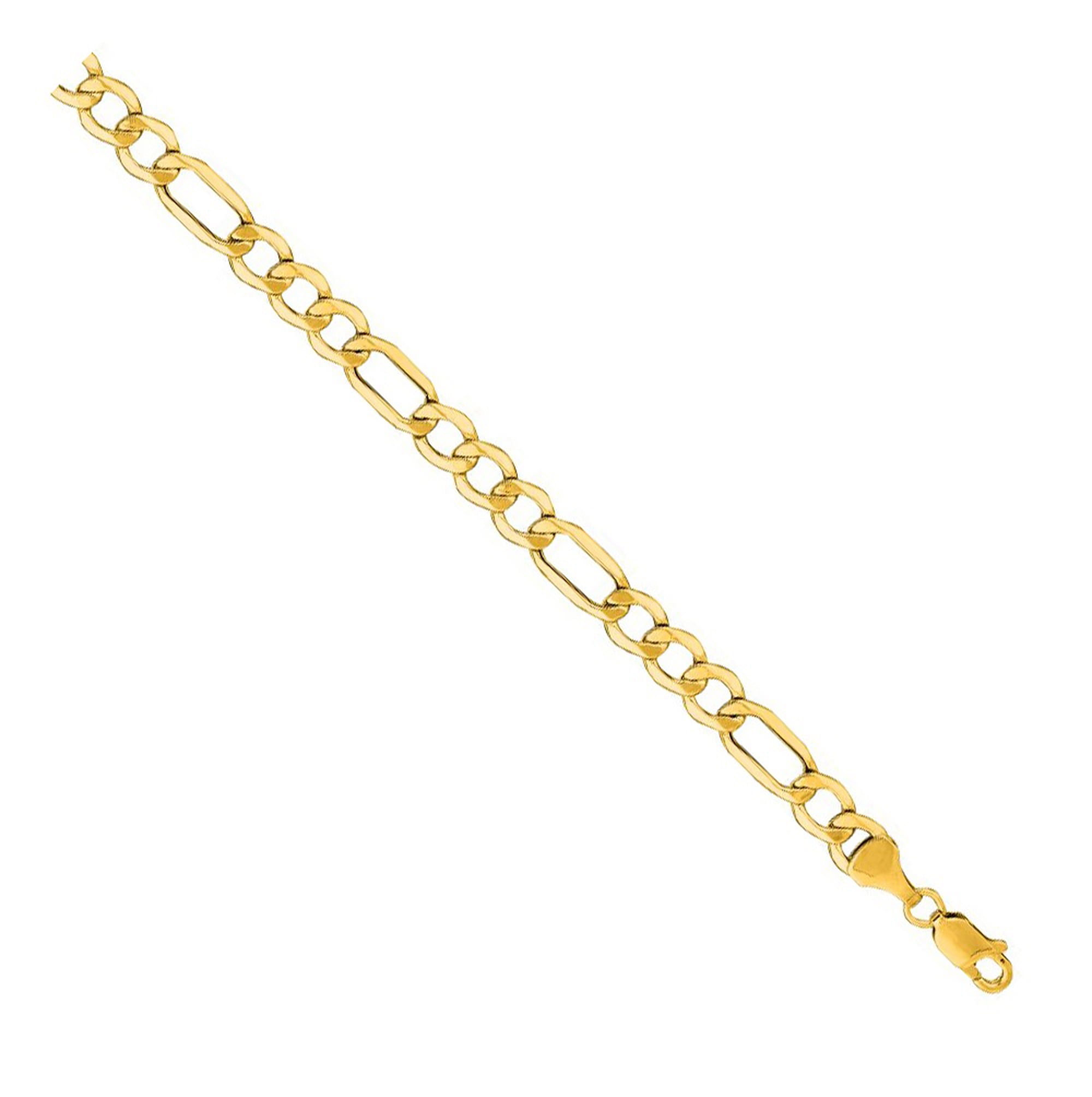 Ritastephens Sterling Silver Figaro Gold Plated Ankle Anklet Bracelet 10 inches 3mm width
