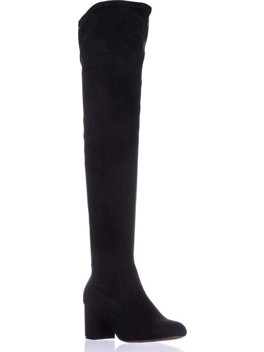 wide calf over the knee boots black