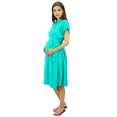 thumbnail image 3 of Bimba Maternity Robe Nursing Coverup With Side Shoulder Buttons Baby Shower Gift, 3 of 9