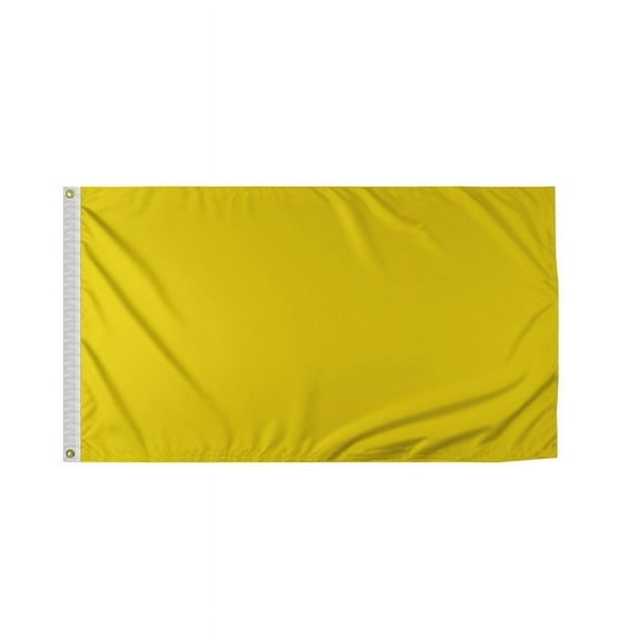 Promo Patriot's Quarantine Flag - 10x15 Inch, 200D Nylon, Brass Grommets, Canvas Heading, Solid Yellow