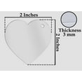 thumbnail image 5 of Traceease 2" inches Heart Shape With Hole Clear Acrylic Ornament Blank Transparent Keychain Pendantsfor DIY Crafts Projects - Pack of 25, 3mm Thickness - BH, 5 of 7
