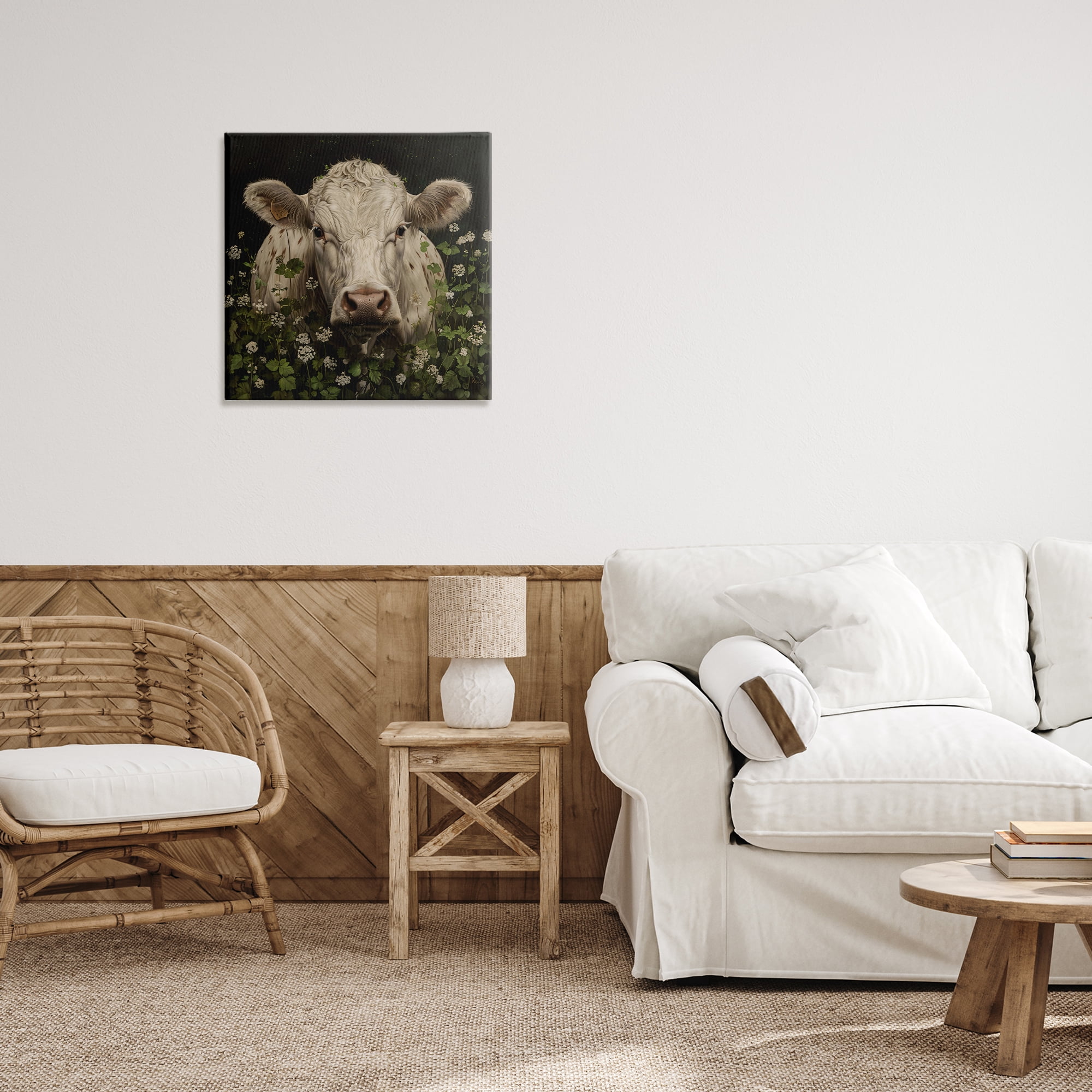 Stupell Industries Cow in the Green Meadow Canvas Wall Art, design by Creative Studio