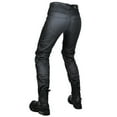 thumbnail image 3 of Women's motorcycle jeans with retro slim fit coating motorcycle pants, motorcycle racing riding anti fall pants, 3 of 13