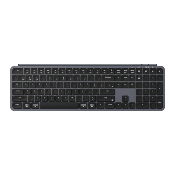 Keychron B6 Pro 100% Layout Ultra-Slim Wireless Bluetooth 2.4 GHz/Wired Keyboard for Mac Windows Linux, Space Gray