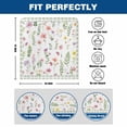 thumbnail image 6 of Spring Summer Wildflower Chair Covers Set of 4 Eucalyptus Leaves Green Plaid Chair Back Covers Stretch Removable Washable Slipcovers Protector for Dining Room Kitchen Party Decor, 6 of 9