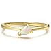 thumbnail image 3 of BLOSSOM & HUE Gold Stacking Ring - Pear Shaped Opal - on 18k Stackable Band, 3 of 4
