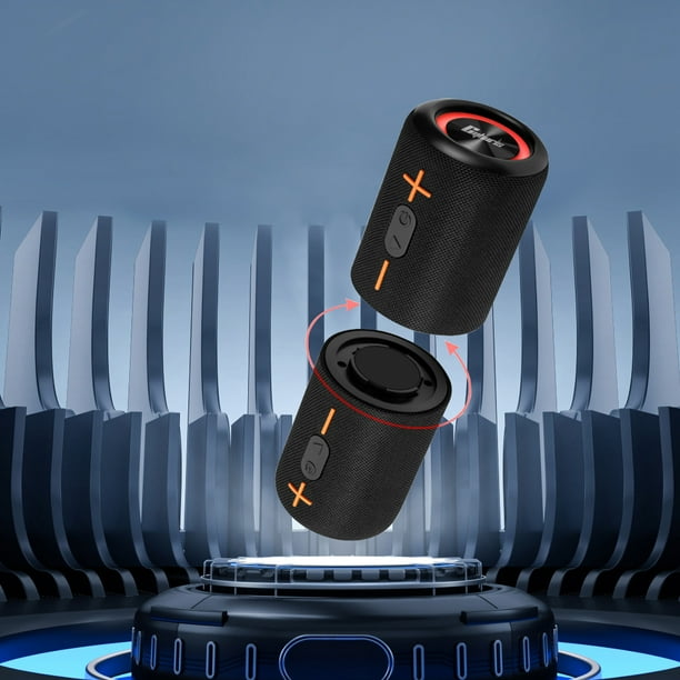 Altavoz Bluetooth portátil con separación, luces LED inalámbricas, subwoofer para exteriores, altavoz de escritorio impermeable, altavoces Bluetooth