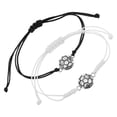 thumbnail image 1 of 2 pulseras con dijes de fútbol, ajustables, con cuentas de balón de fútbol, pulseras de cuerda trenzada para fanáticos del deporte, accesorios de fiesta., 1 of 5