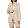 thumbnail image 1 of SAYOO Traje de dos piezas para mujeres, traje de una sola fila + pantalones cortos rectos SAYOO moda, 1 of 7