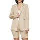 thumbnail image 1 of Traje de pantalón de dos piezas Sunloudy para mujer, chaqueta de un solo pecho de color liso y pantalones cortos de corte recto, S/M/L/XL/XXL Sunloudy  S M L XL XXL, 1 of 8