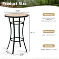 thumbnail image 5 of Ktaxon 39" Patio Bistro Table, Round Bar Table with Wooden-Like Tabletop & Metal Frame, Pub Table for Dining Indoor Outdoor Pool, 5 of 8