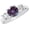 Alexandrite, variant on 1 to 6 Carat Round Cut 14K White Gold LAB GROWN Gemstone and LAB GROWN Diamond Engagement Ring (AAAA Heirloom Quality) Emerald 1 Carat Size-6