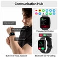 thumbnail image 4 of Smart Watch Fits for Android and IPhone, Smartwatch for Women Men with Alexa Built-in, 1.83" HD Touchscreen Fitness Tracker 120 Plus Sports Mode, Smart Watch with Bluetooth Call, IP68, for Gift Black, 4 of 7