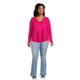 thumbnail image 2 of Terra & Sky Women’s Plus Size Waffle Swing Top, Sizes 0X-5X, 2 of 5