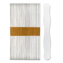 CraftySticks, 50 Pcs, 8 Inch White Wavy Craft Sticks for Fan Handles, Crafts, Wedding Fans, DIY Auction Paddles, Jumbo Wood Popsicle Sticks