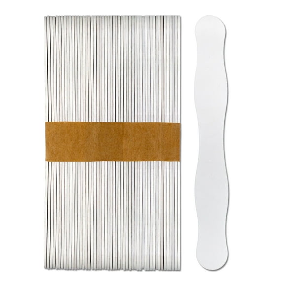 CraftySticks, 50 Pcs, 8 Inch White Wavy Craft Sticks for Fan Handles, Crafts, Wedding Fans, DIY Auction Paddles, Jumbo Wood Popsicle Sticks