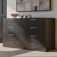 thumbnail image 2 of Tcbosik Modern Black 6-Drawer Dresser, 55.12-Inch Wide Storage Organizer Cabinet for Clothes & Essentials, Heavy-Duty Construction with Smooth Drawer Glides, 2 of 9