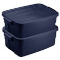 thumbnail image 7 of Open Box Rubbermaid Roughneck 3 Gal Storage Tote Container, Blue (6 Pack), 7 of 7