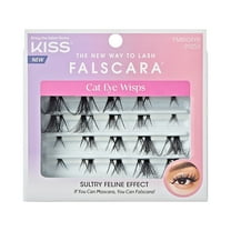 KISS Falscara False Eyelash Extension Wisps, Black, Style 'Cat Eye', 24 Lash Wisps