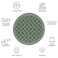 thumbnail image 6 of Safavieh Courtyard Alina Geometric Quatrefoil Indoor/Outdoor Area Rug, Dark Green/Beige, 6'7" x 6'7" Round, 6 of 10