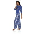 thumbnail image 2 of Just Chillin Womens Pajama Pants and Graphic Top Loungewear, Purple, Size: Large, 2 of 3
