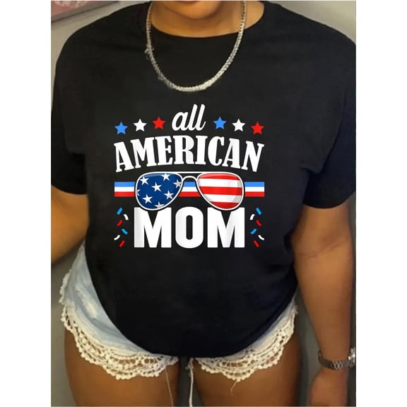 All American Mom 4th of July USA Family Matching Outfit T-Shirt