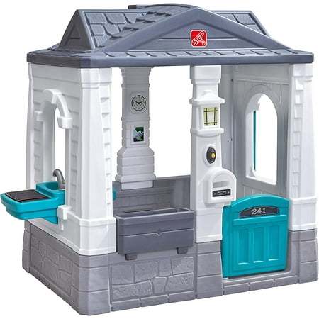 Step2 Neat & Tidy Cottage Homestyle Edition  Modern Kids Playhouse Interactive Features and Open-Concept Design  Indoor/Outdoor Playhouse for Toddlers