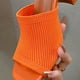 thumbnail image 4 of Sandalias de tacón grueso de bloque bajo de punto Zapatos de tacón de vestir Sandalias de tacón para mujer, 4 of 7