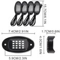 thumbnail image 4 of 4 Pods RGB LED Rock Lights, 64 LEDs Multicoloured Neon UnderGlow Waterproof Music Lighting Set, 4 of 8