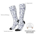 thumbnail image 5 of Picia Women Crew Soft Moisture-wicking Socks World Travel2 Pattern Design Cotton Socks, One Size fit All, 5 of 9