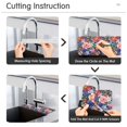 thumbnail image 5 of Yayeee Faucet Mat for Kitchen Sink 30" Diatomite Long Splash Guard Pad, Vibrant Pink Floral Pattern, 5 of 7