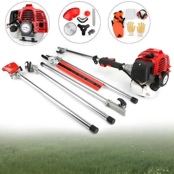 5 in 1 52cc Petrol Hedge Trimmer Chainsaw Brush Cutter Pole Saw Outdoor Tools for home farm