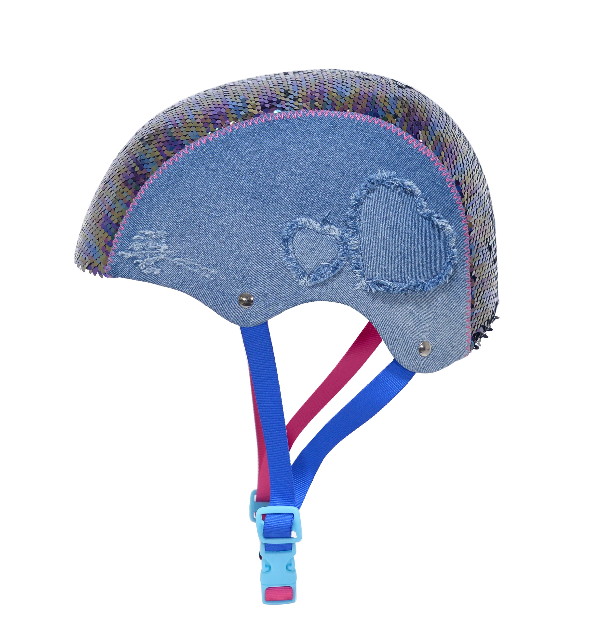 LittleMissMatched Magic Sequin & Denim Multi-Sport Girl’s Child Helmet