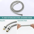 thumbnail image 5 of 6 Settings High Pressure Dual Shower Head with handheld Combo, and 71" Flexible Hose (Brushed Nickel), 5 of 8