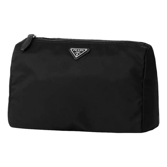 Prada Re-Nylon Necessaire Large Pouch Clutch Black Tessuto Nylon Travel Bag