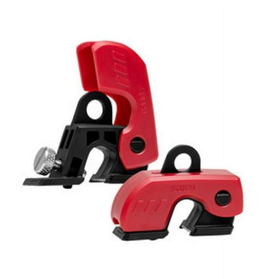 Master Lock 470-S3821 120-240V Grip Tight Plus Breaker Lockout Device, Red & Black