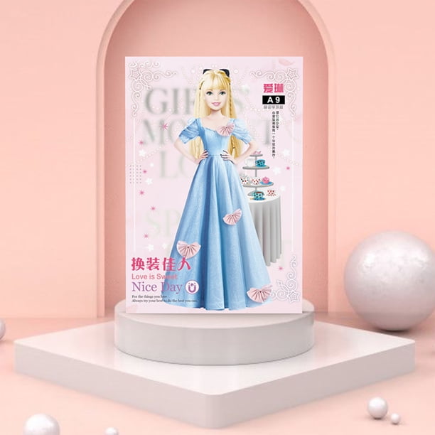 Pegatinas magnéticas para vestir princesas | Juguete de juego tranquilo para educación temprana | Conjuntos interactivos intercambiables para niños | Muñeca de papel magnética para actividade