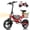 Red, variant on 14" Folding Electric Bike for Adults, 20 MPH, 35 Miles, 715W Motor, 330LBS Capacity with Basket, UL 2849 Certified