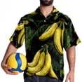 thumbnail image 4 of Banana Men's Short Sleeve Beach Shirts Poplin Spread Collar Tops Casual Printed Button Down Summer Unisex, 4 of 6