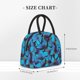 thumbnail image 2 of Balery Blue Butterflies Bolsa de Almuerzo para Mujeres, Caja de Almuerzo, Bolsa de Almuerzo Pequeña Impermeable, Tote de Almuerzo Reutilizable con Gran Capacidad, 2 of 6