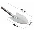 thumbnail image 2 of Worgeous 12.5 Inch Stainless Steel Garden Shovel with Ergonomic Handle for Easy Gardening and Outdoor Use, 2 of 8