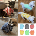 thumbnail image 5 of piezas de camiseta a rayas para perros, camisa para perros, ropa transpirable para mascotas, sudadera colorida para cachorros, ropa para perros, 5 of 5