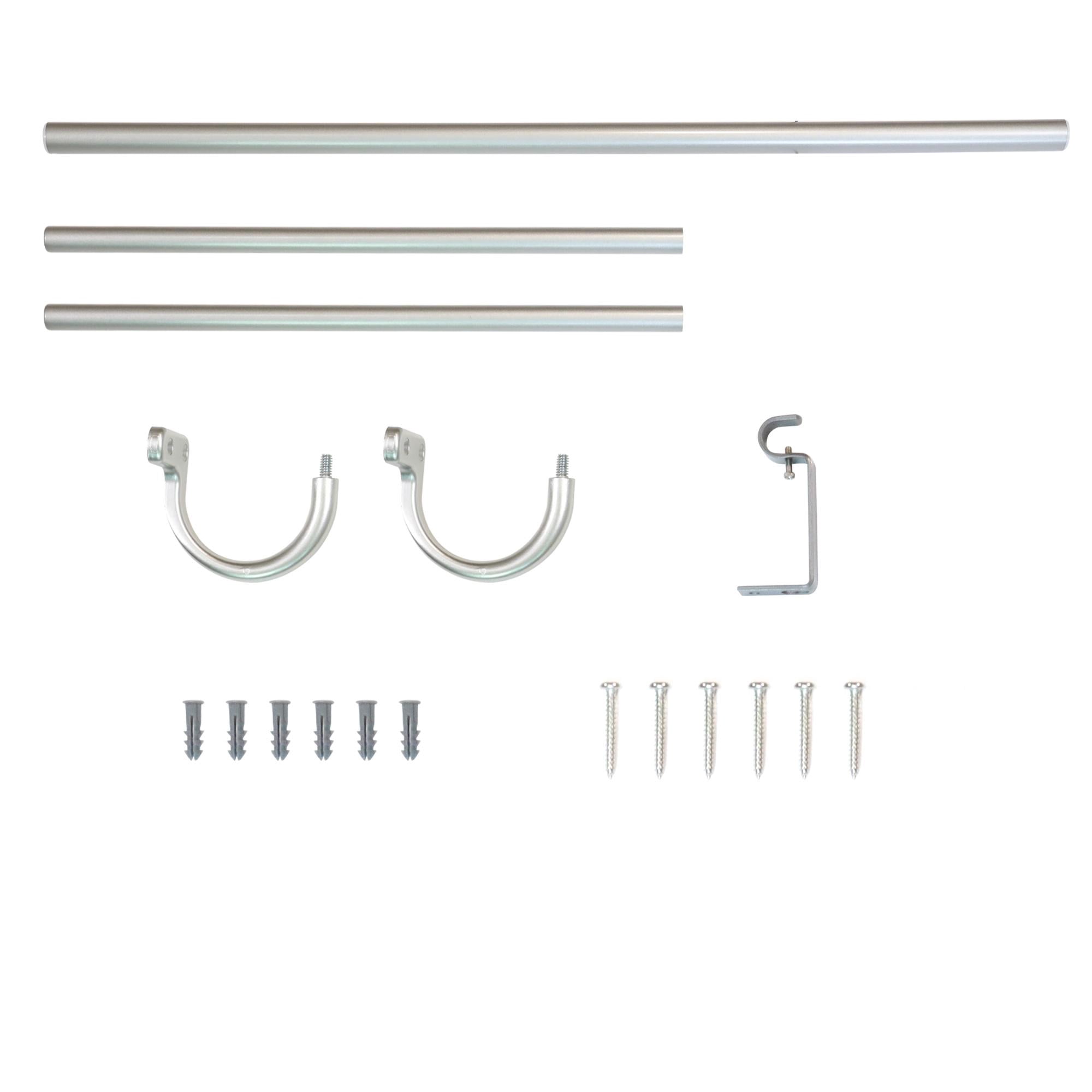 5/8" ROOM DARKENING ROD SET 48-86" WHITE