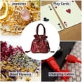thumbnail image 3 of Small Drawstring Pouch Gift Bag For Present, Satin Embroidered Potli Bag Clutches Handbag, Brocade Ethnic Jewellery Coin Purses For New Year Birthday, 3 of 5