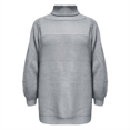 thumbnail image 5 of ManxiVoo Women's Fashion High Neck Knit Sweater Winter Warm Soft Yarn Pullover Comfort Stretch Casual Tops M Size Grey, 5 of 5