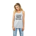 thumbnail image 2 of Thread Tank Reconsider Women's Sleeveless Flowy Racerback Tank Top Sport Grey Small, 2 of 5