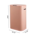 thumbnail image 3 of happimess Tammi Kitchen 14.5-Gallon Slim Metal Push Button Trash Can, Flamingo Pink, HPM1017G, 3 of 10