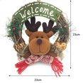 thumbnail image 2 of Navidad De Madera Con Papá Noel, Muñeco De Nieve, Alce, Puerta De Muñeca, Corona De Ratán Colgante Para Decoraciones Navideñas sonducket HA044553-04, 2 of 6
